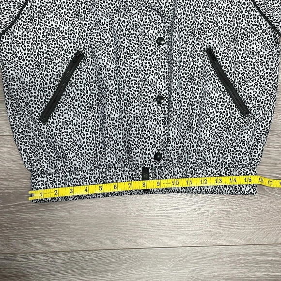 NWOT Anthropologie Allfenix All Fenix Leopard Print White Black Crop Jacket L - Picture 10 of 16